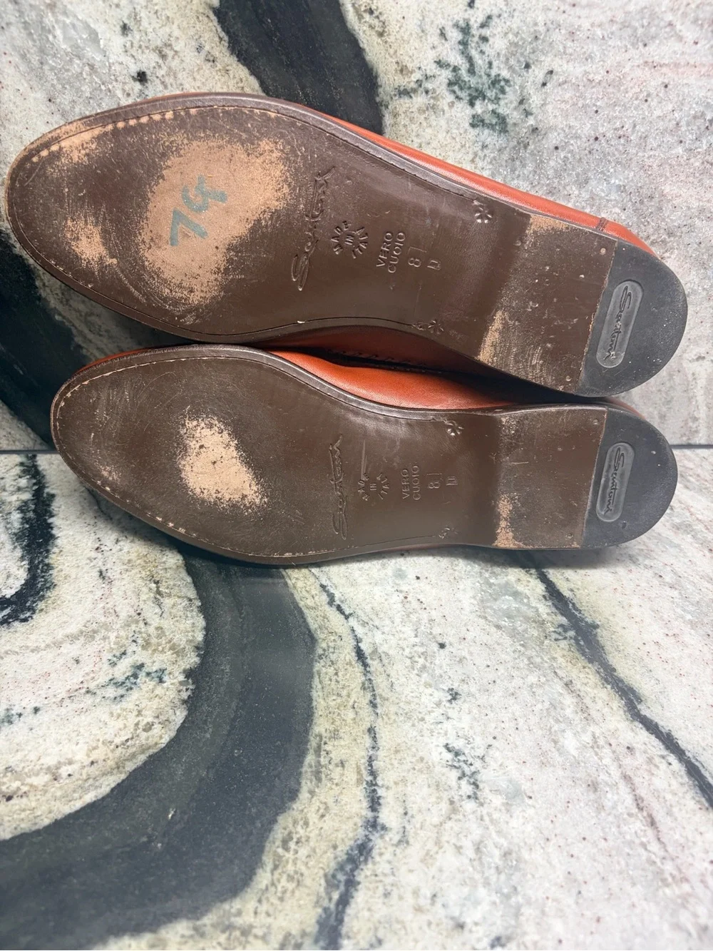 Santoni Genuine Reptile Leather Tassel Loafers Women’s 8 Italy Luxury